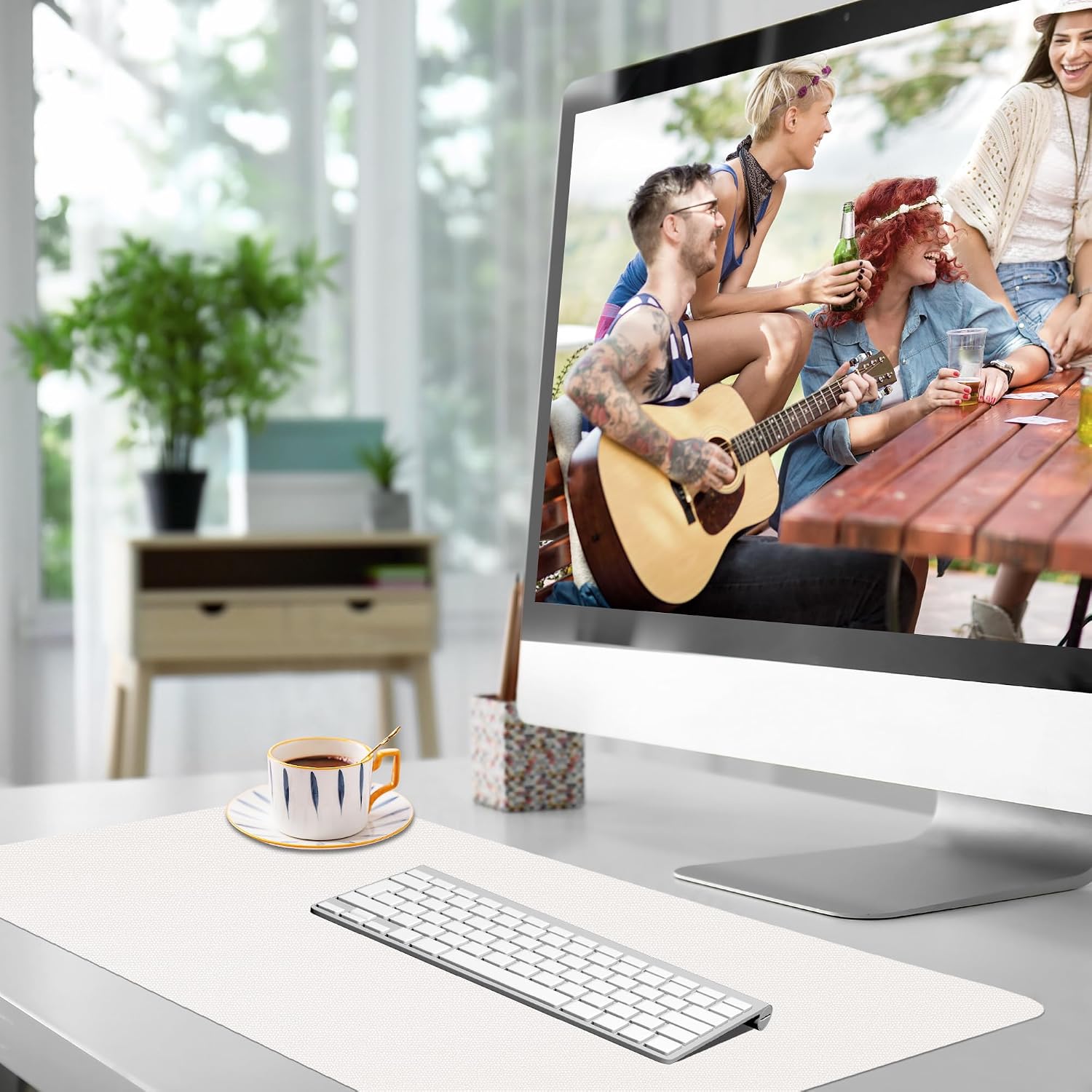 PU Leather DeskPad,Dual Side Desk pad,Office Desk Mat,Dual Color Desk - Image 6