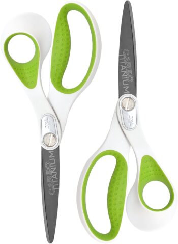 Westcott Heavy Duty Carbo Titanium 8” Straight Scissors, 2-Pack (16926)