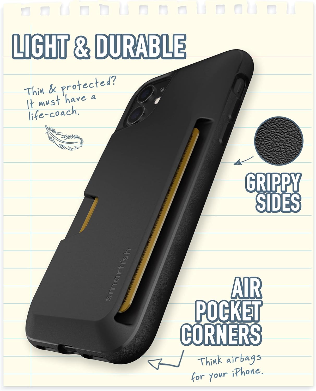 For iPhone 11 Wallet Case - Slim + Protective Credit Card Holder - Image 4