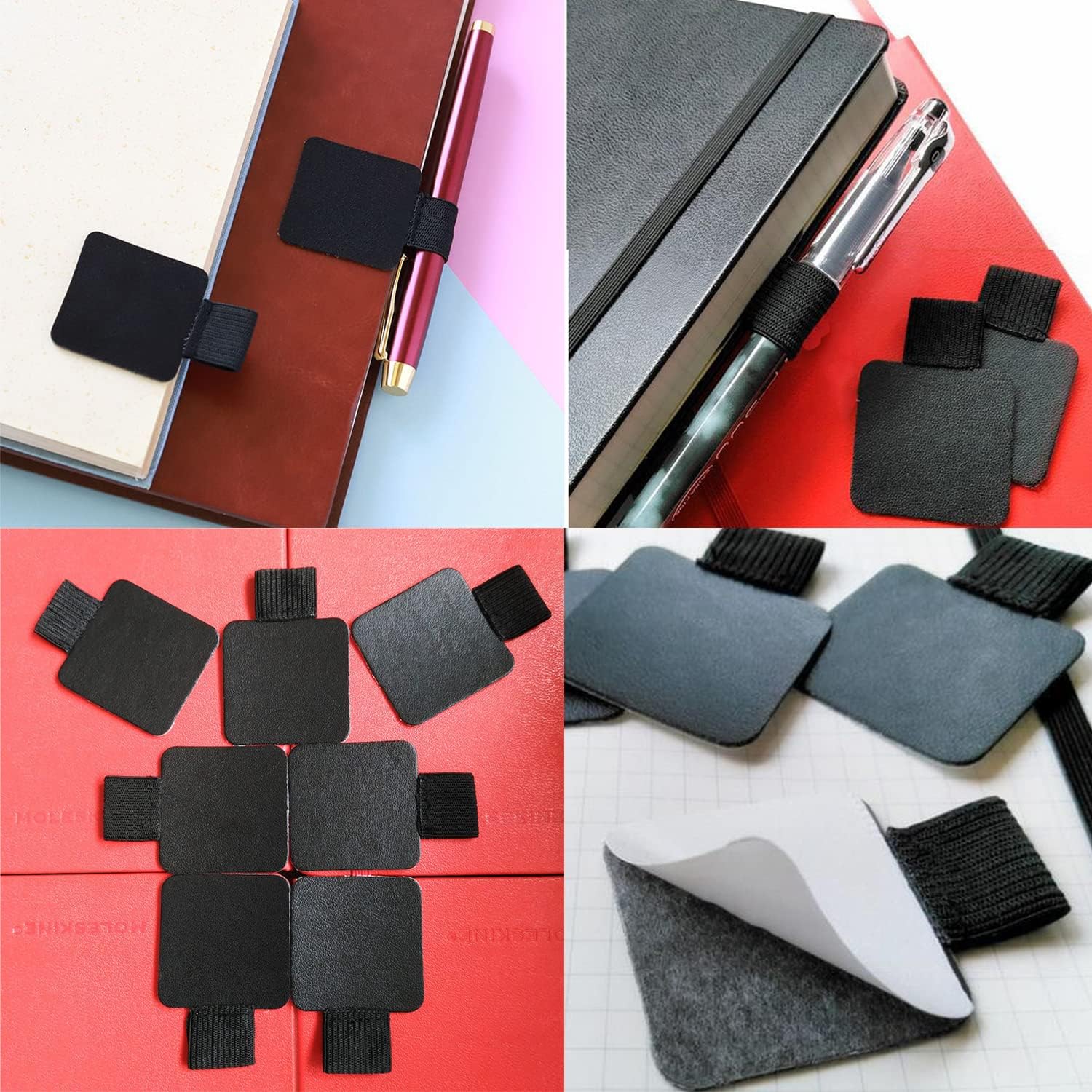 Pen Loop Holder, 10 Pack Self-Adhesive Leather Pencil Holder, Notebook Pen Loop - Image 6
