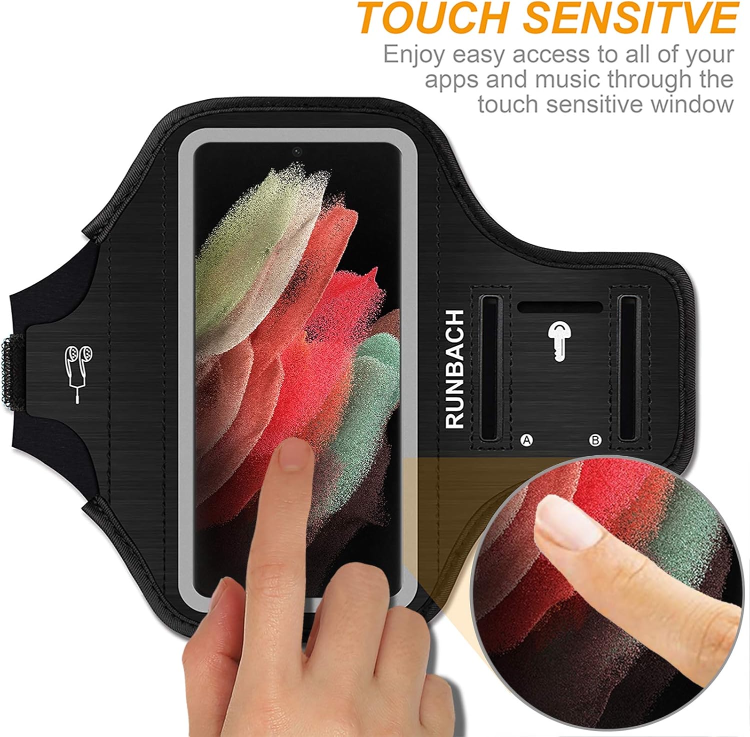 Water Resistant Running Armband for Samsung Galaxy S23/S22/S21+ 5G/S21 Ultra - Image 3