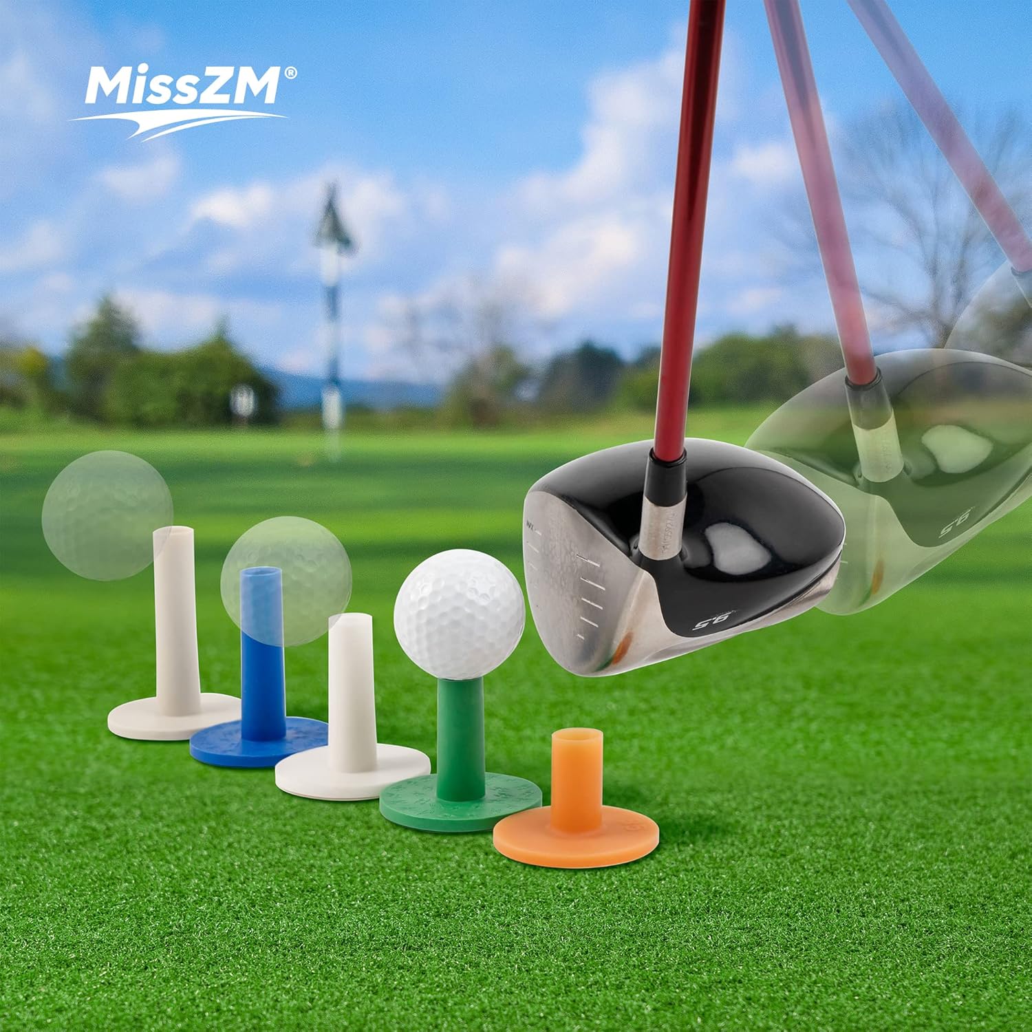 Golf Rubber Tees castle Driving Putting chipping Range Mixed size Practice Mat - Image 5