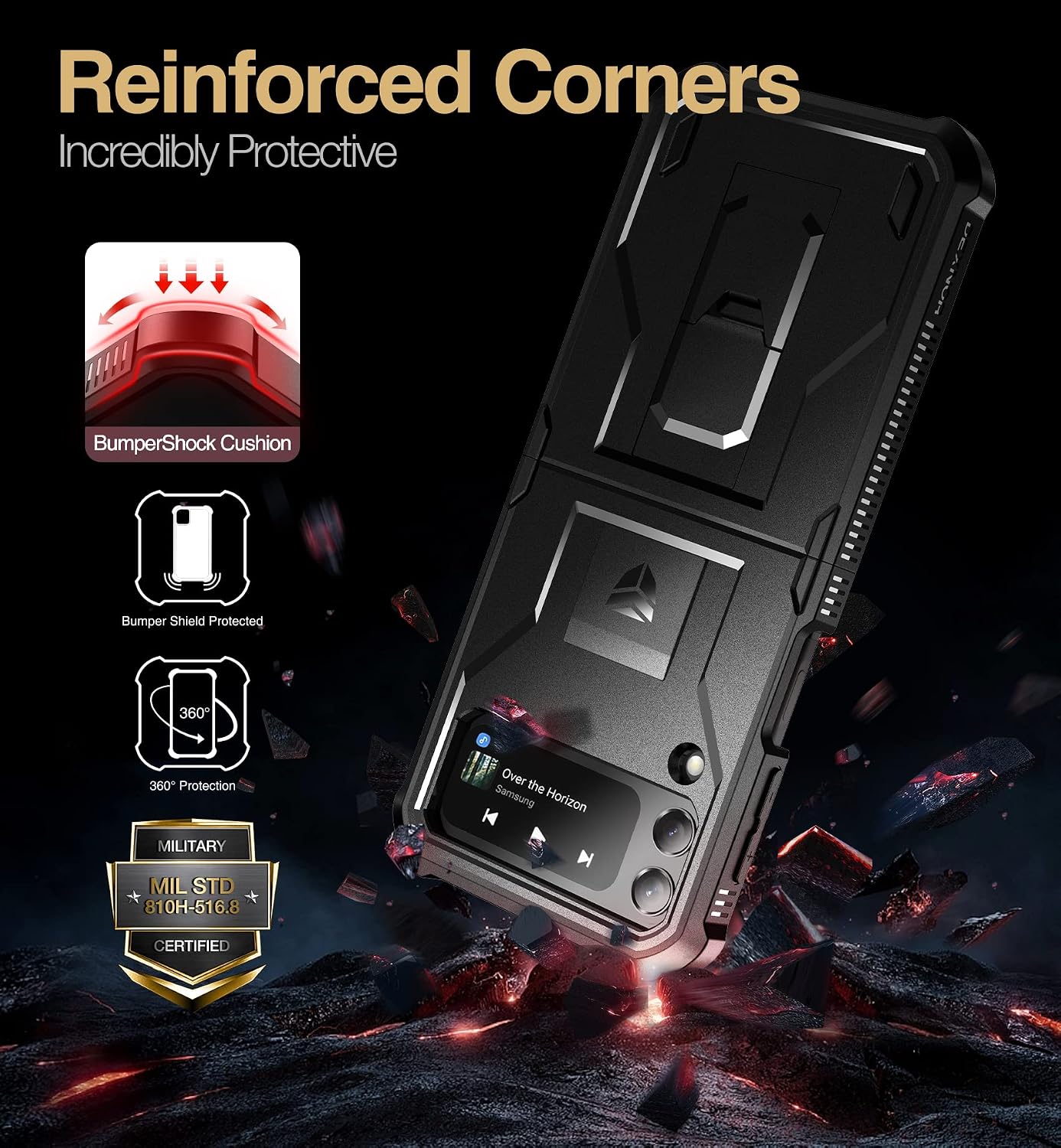 Samsung Galaxy Z Flip 4 5G, Full-Body Dual Layer Case with Screen Protector - Image 4