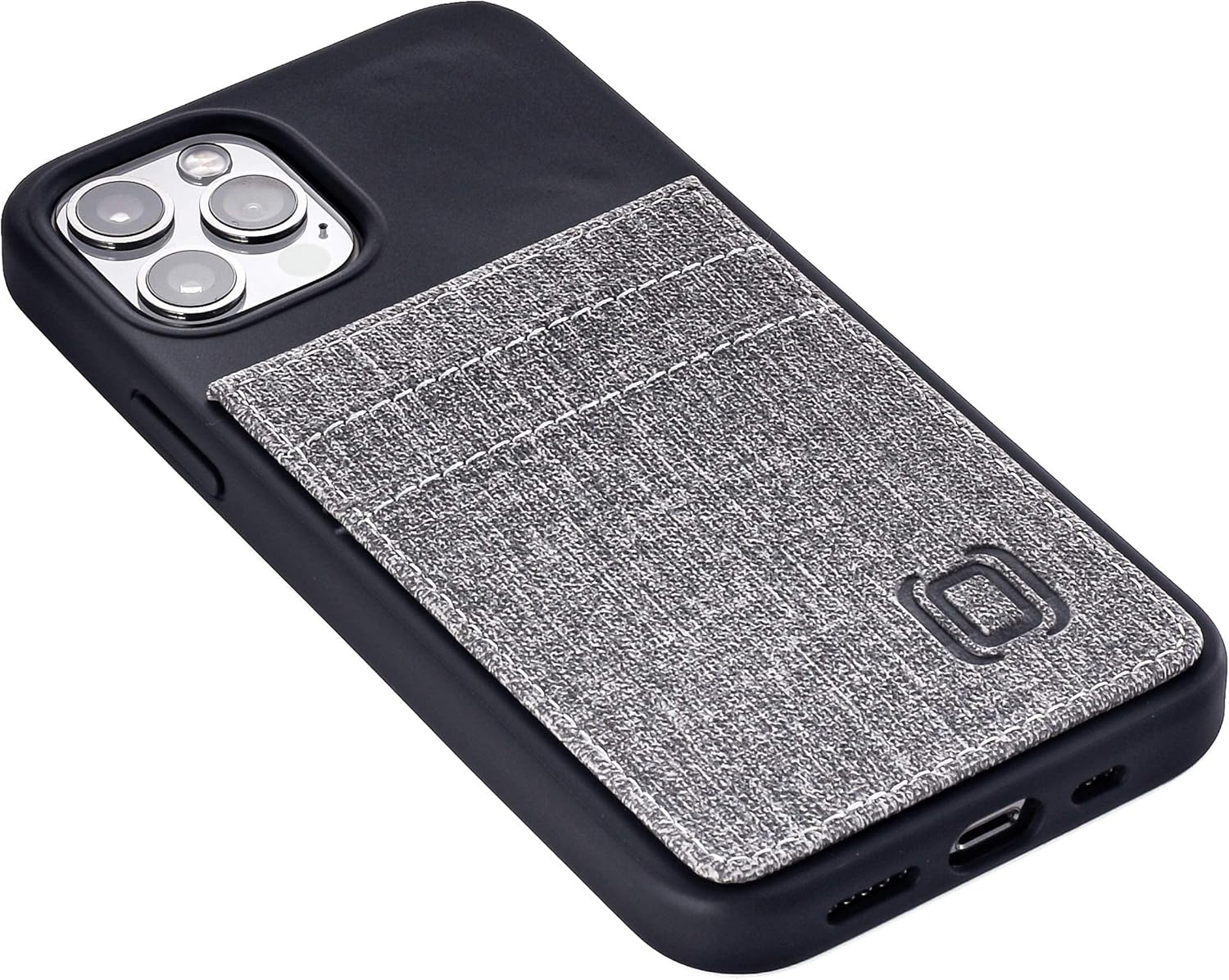 iPhone 12/ 12 Pro Wallet Case: Hidden Metal Plate for Magnetic Mounting - Grey - Image 7