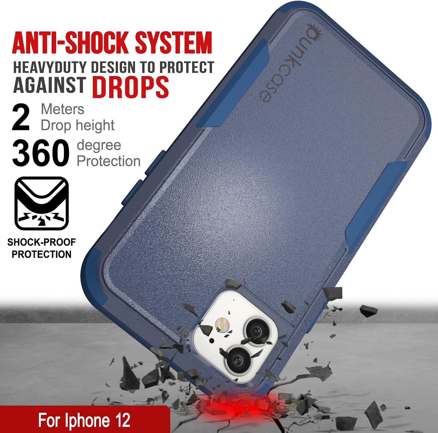 For iPhone 12 Belt Clip Holster 4-1 Rugged & Protective Multilayer Phone Case - Image 8