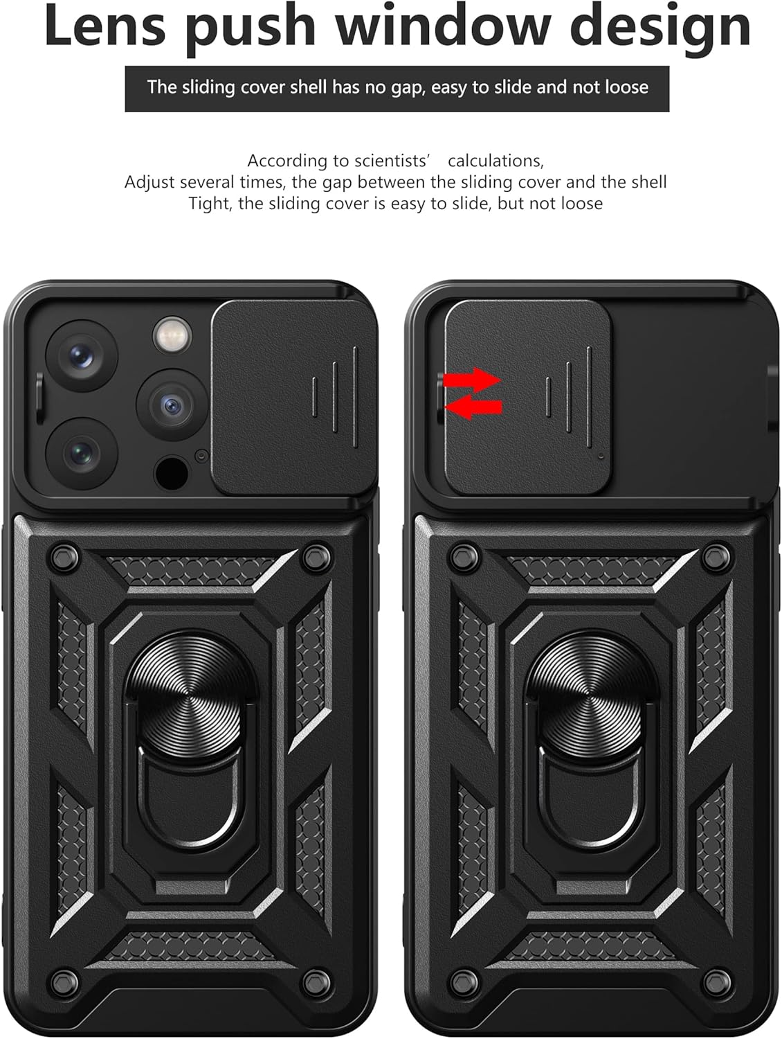 iPhone 15 Pro, Shockproof Hard PC Stand Protective Case - Image 8