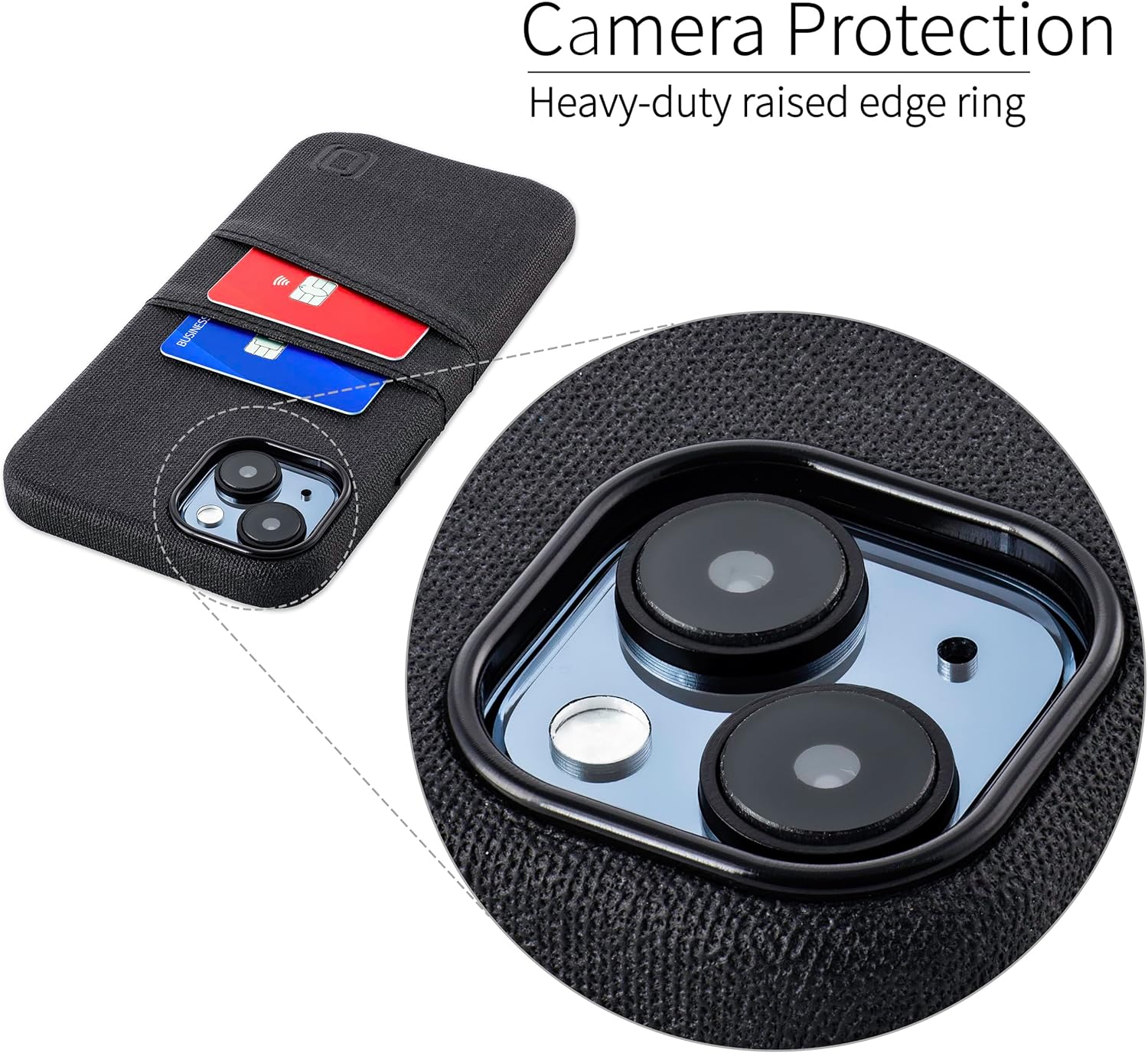 For iPhone 15 Plus w Built-in Metal Plate for Magnetic Mounting Leather Wallet - Image 8