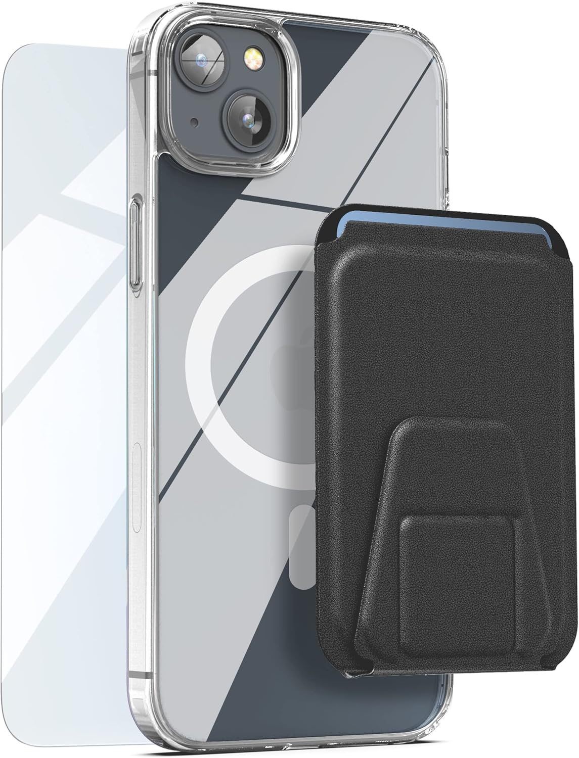 Kickstand Card Holder Magnetic Wallet Case Designed for iPhone 14