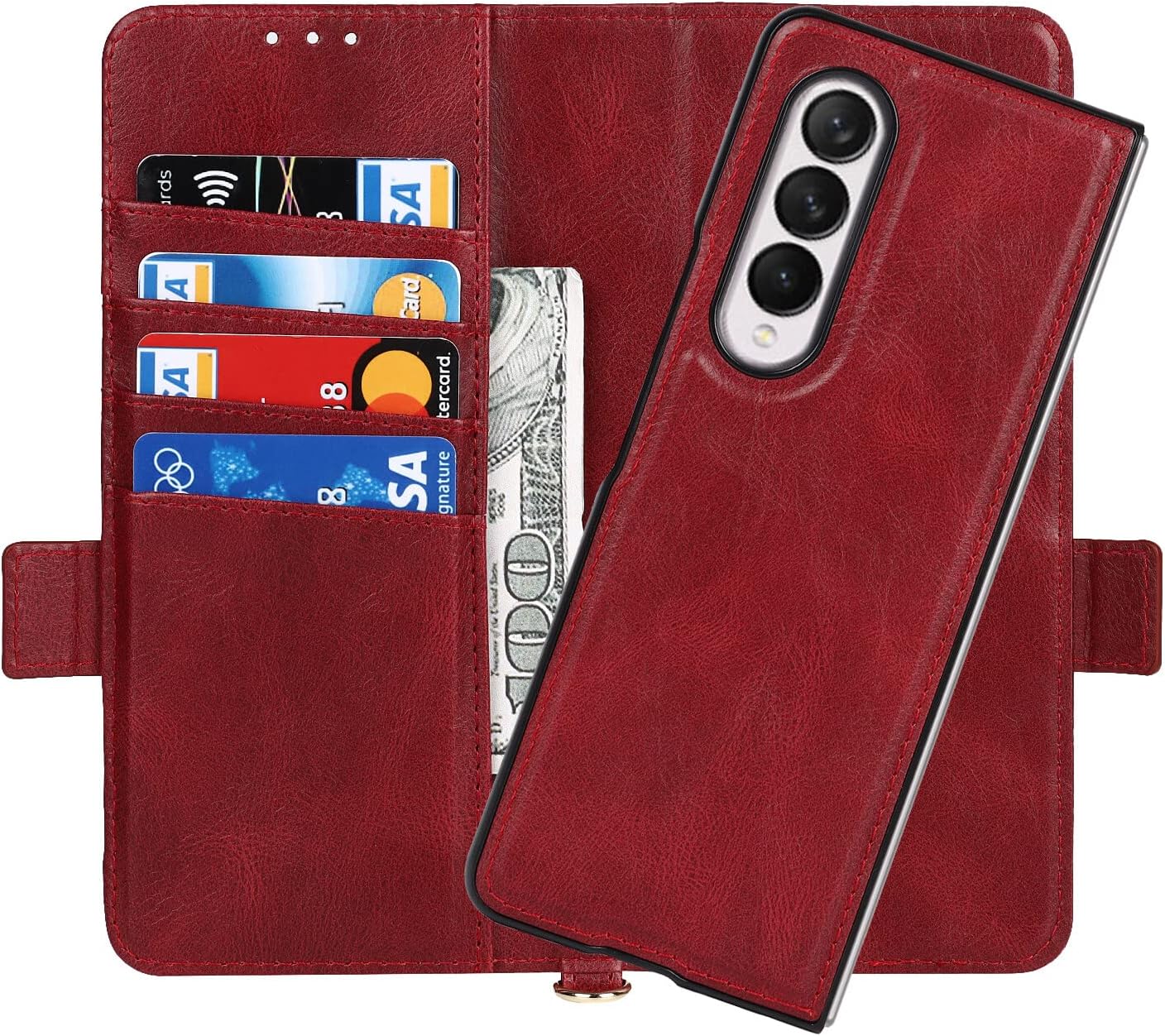2 in 1 Magnetic Detachable Case for Samsung Galaxy Z Fold3 5G 7.6'' Wallet Case - Image 6