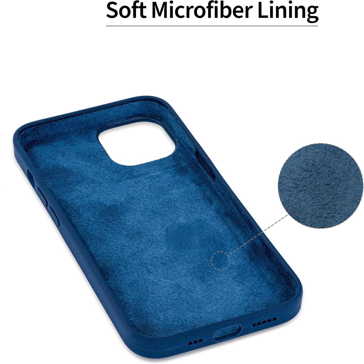 For iPhone 14 Liquid Silicone Shell, Built-in Metal Plate for Magnetic Leather - Image 6