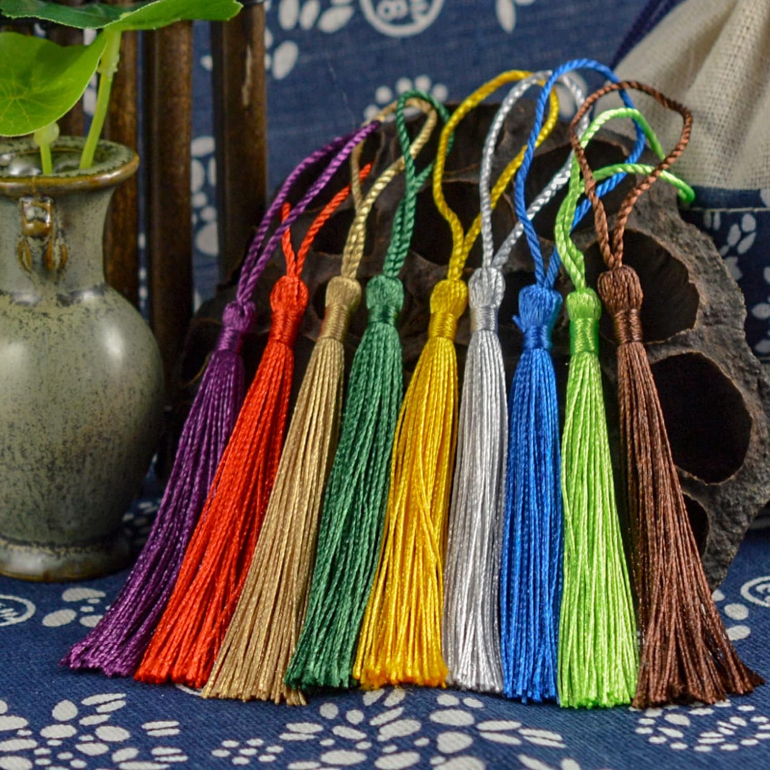 Silky Floss Tassels, 13cm/5 Inch Silky Handmade Soft Craft Mini Tassels-(25PCS,) - Image 7