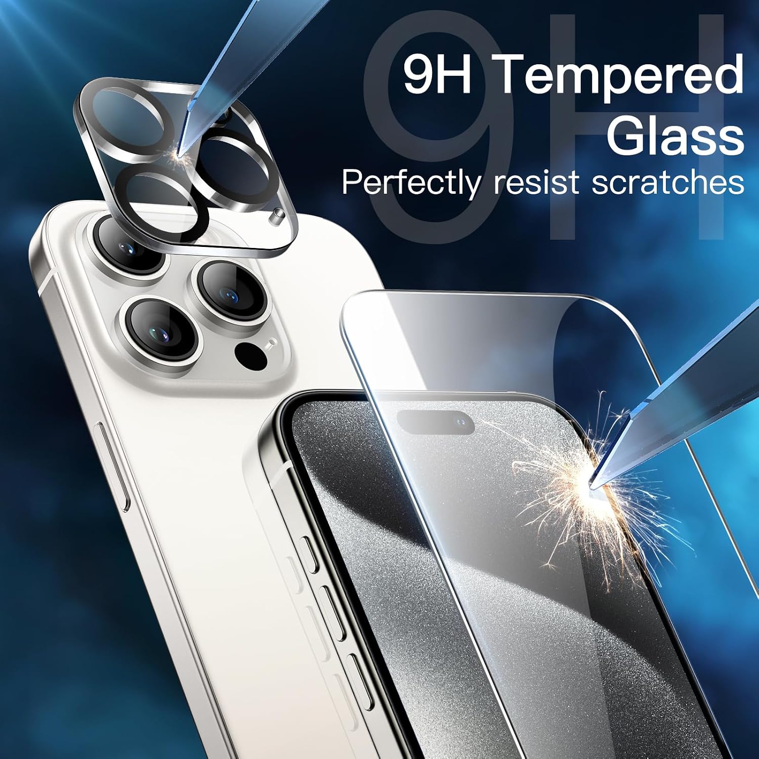 5in1 Case for iPhone 15 Pro 6.1" with 2xTempered Glass Screen Protector (Clear) - Image 5