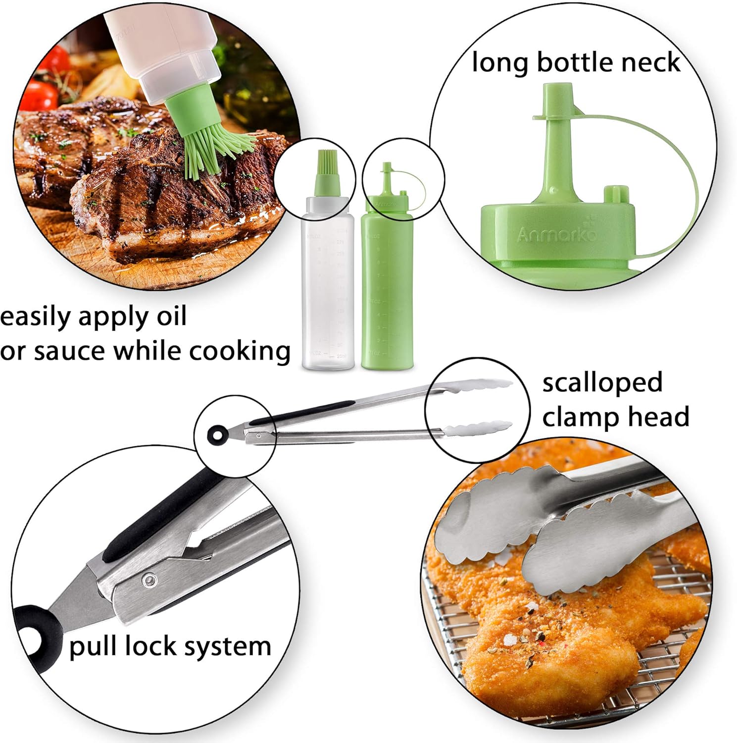Metal Spatula and Scraper Set - Griddle Accessories kit - Grill Tongs Spatula - Image 4