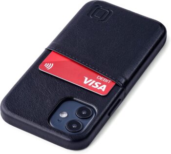 For iPhone 12 Mini Wallet Case: Metal Plate for Magnetic Mounting & 1 Card