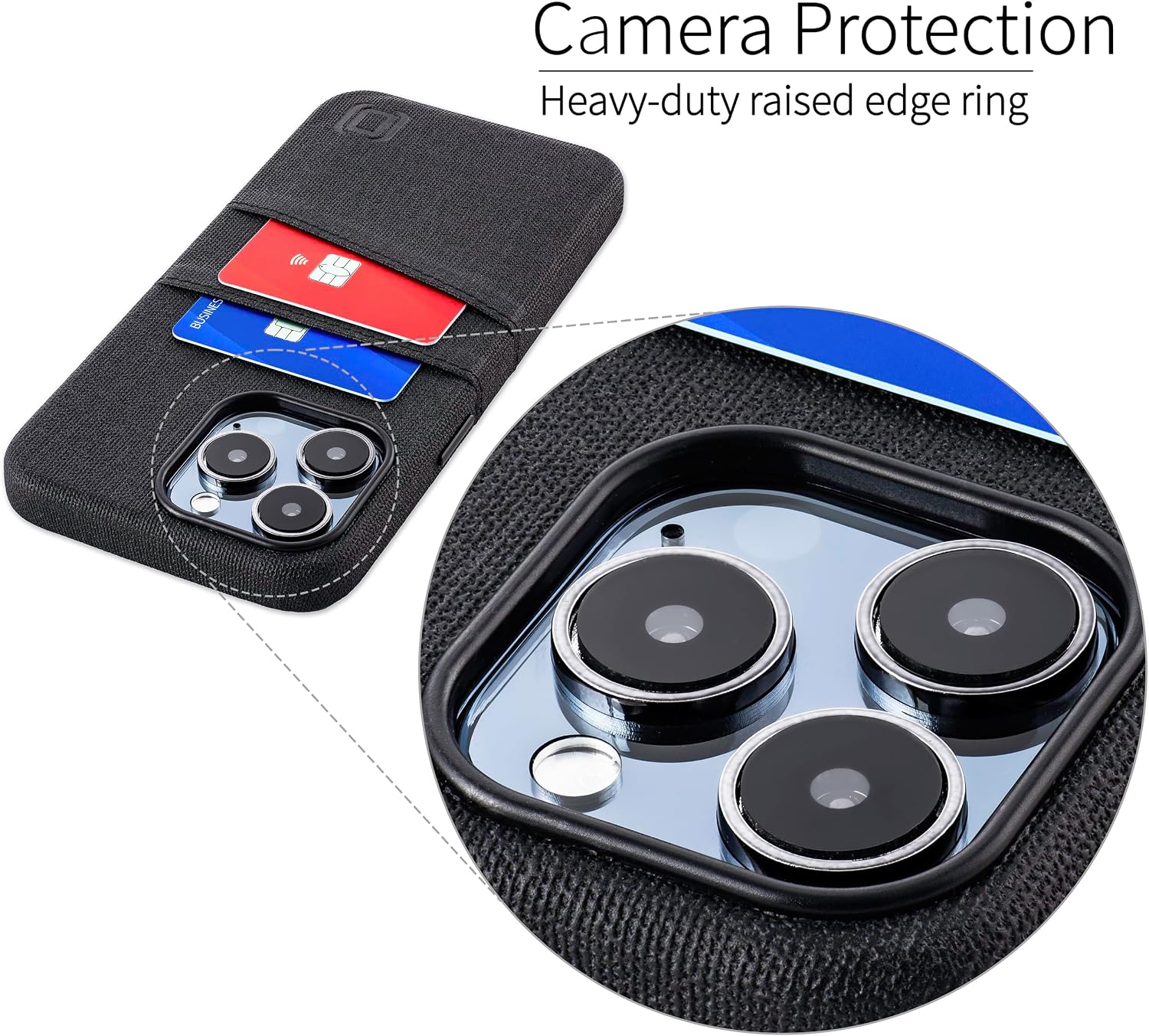 For iPhone 15 Pro Max Magnetic Mounting, 2 Pocket Synthetic Leather Wallet Case - Image 8