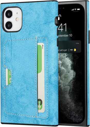Wallet Case for iPhone 12/12 Pro, TPU Leather with Card Slot Holder