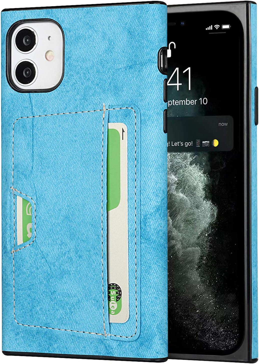 Wallet Case for iPhone 12/12 Pro, TPU Leather with Card Slot Holder