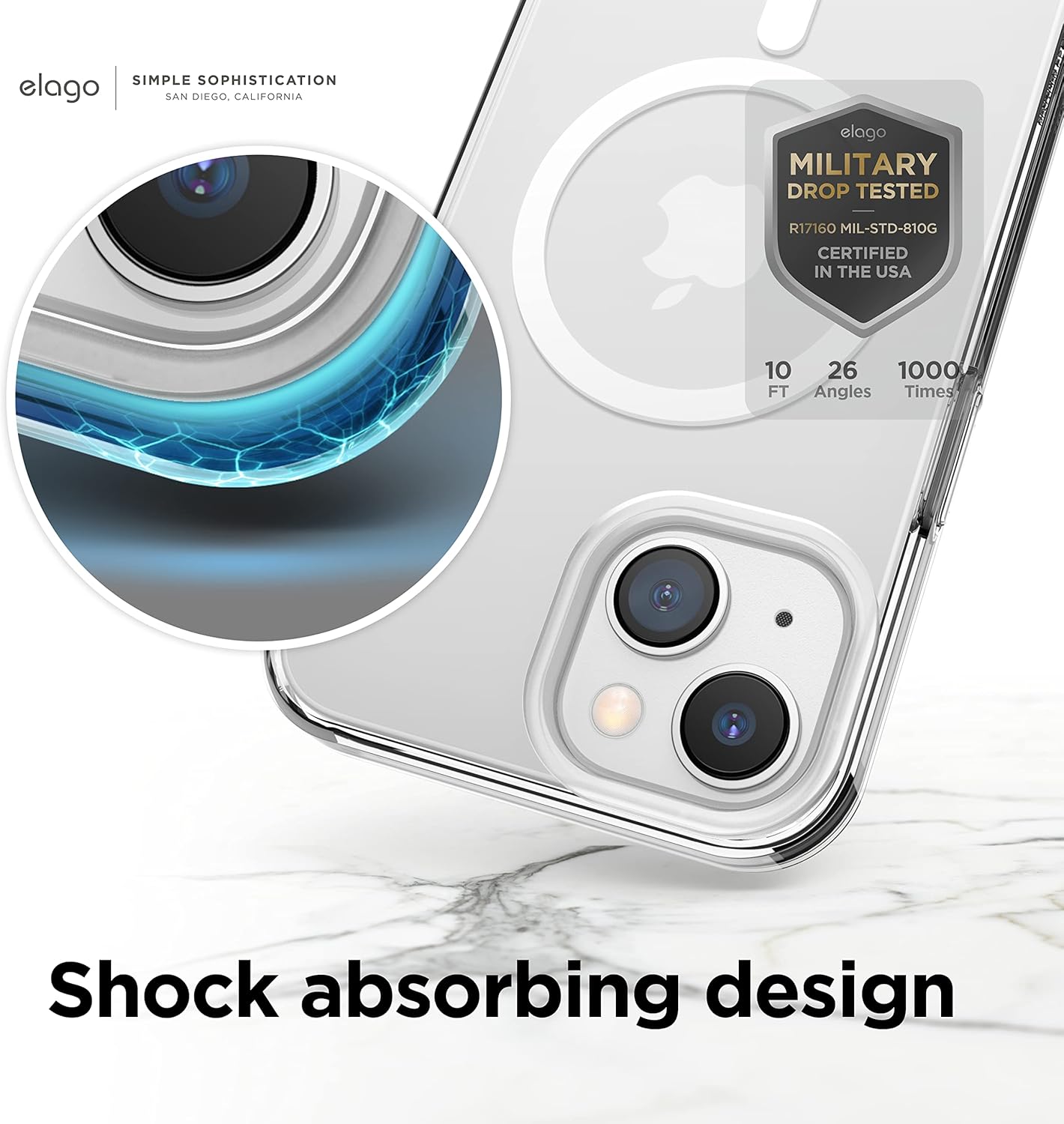 Magnetic Hybrid Clear Case Compatible with iPhone 14/13 (6.1") - Transparent - Image 5
