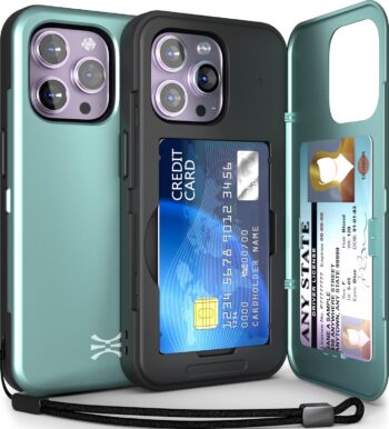iPhone 14 Pro Max Protective Shockproof Heavy Duty Wallet Case - Green