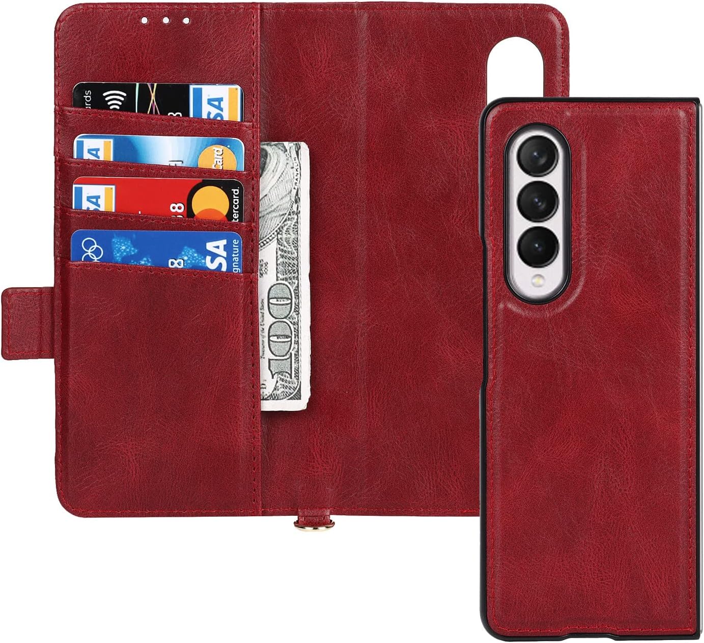 2 in 1 Magnetic Detachable Case for Samsung Galaxy Z Fold3 5G 7.6'' Wallet Case - Image 3