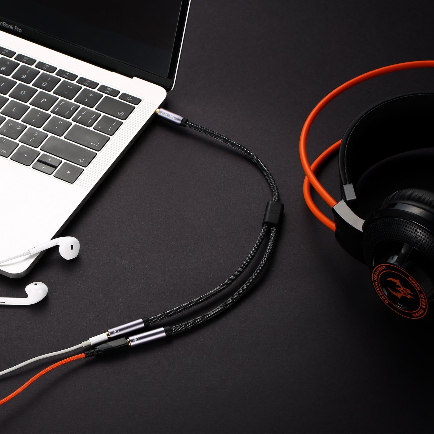 Headphone Splitter,Strong Braided&Gold-Plated3.5mm Stereo Audio Y Splitter Cable - Image 8