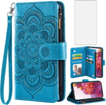 For Samsung Galaxy S20 FE 5G UW 6.5 inch Tempered Glass Protector Flip Wallet