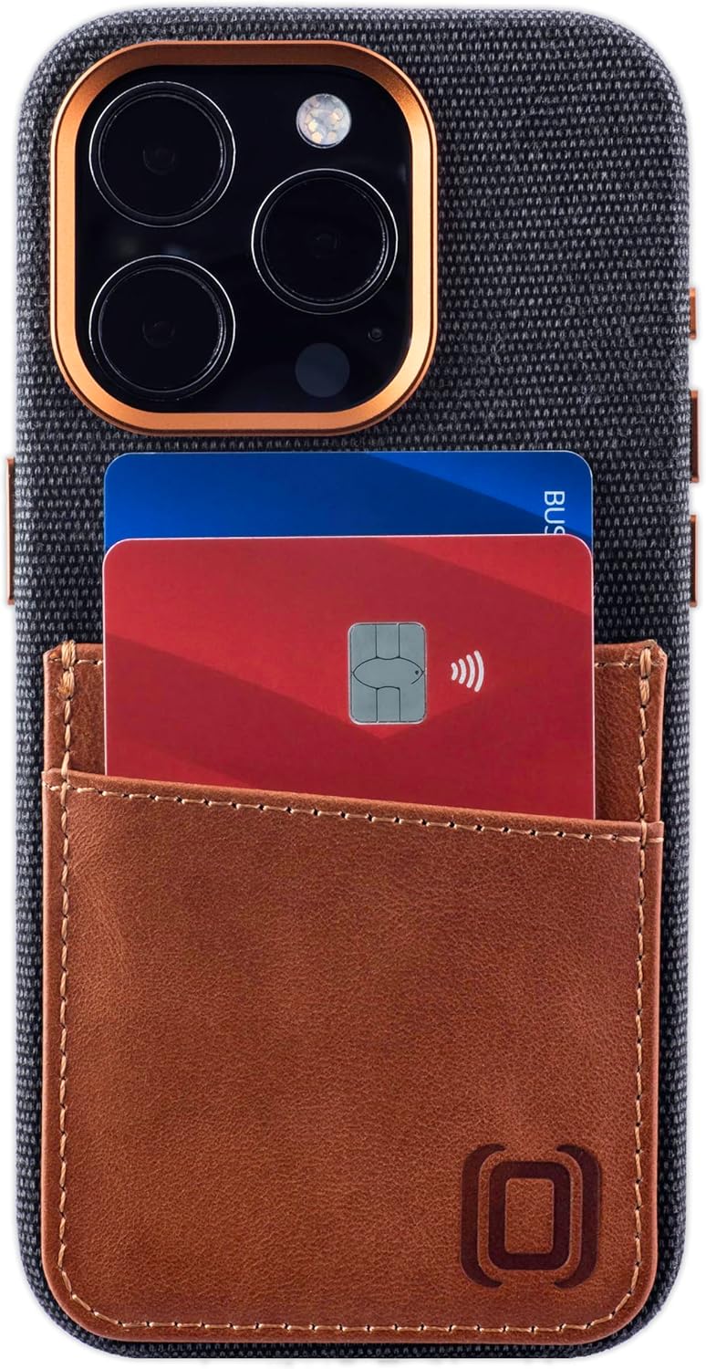 Fabric Card Case for iPhone 15 Pro w Built-in Metal Plate for Magnetic Mounting - Image 8