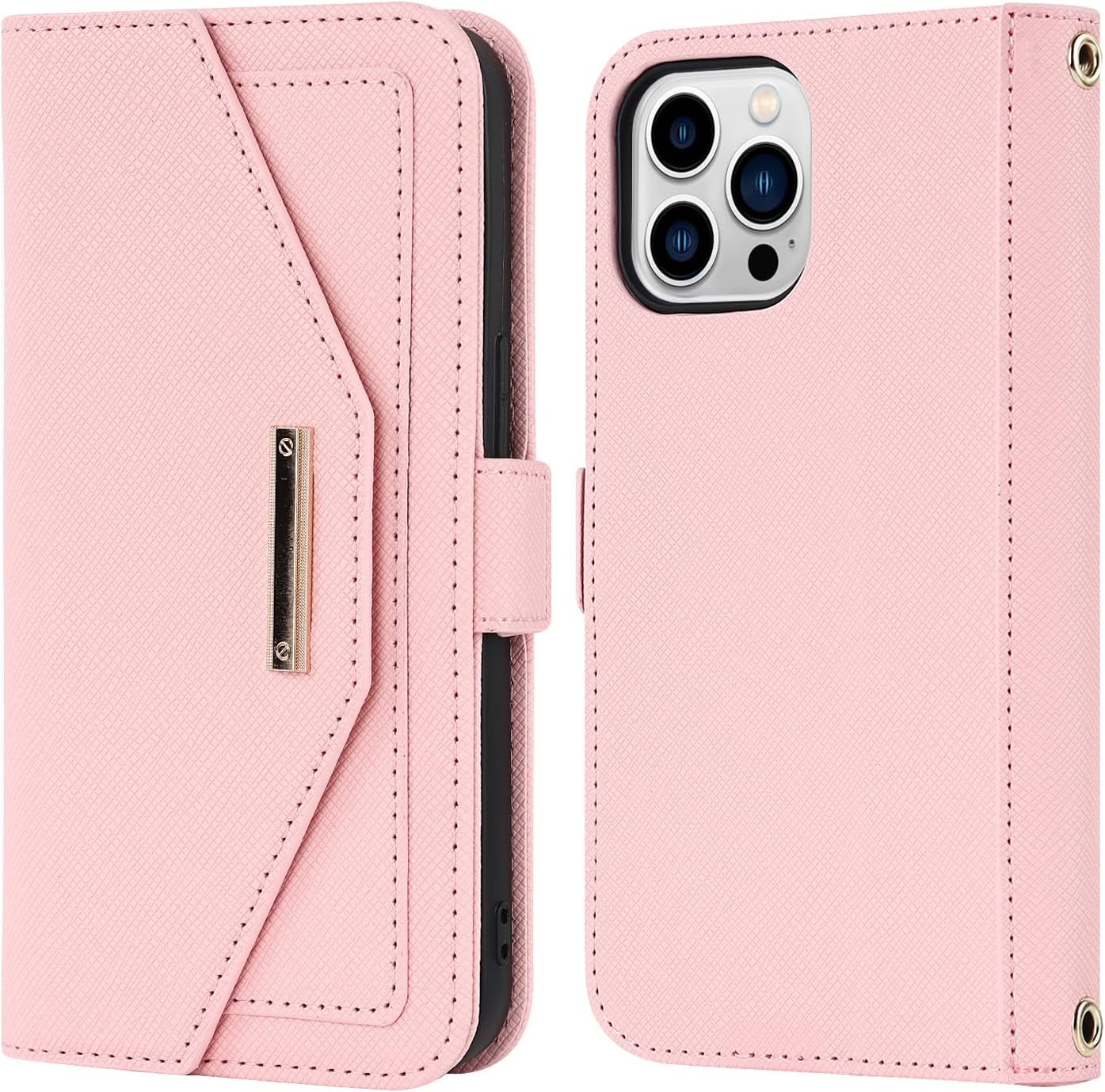 For iPhone 13 Pro Max (6.7") Flip Cover Magnetic Leather Card Slot Holder Case - Image 2