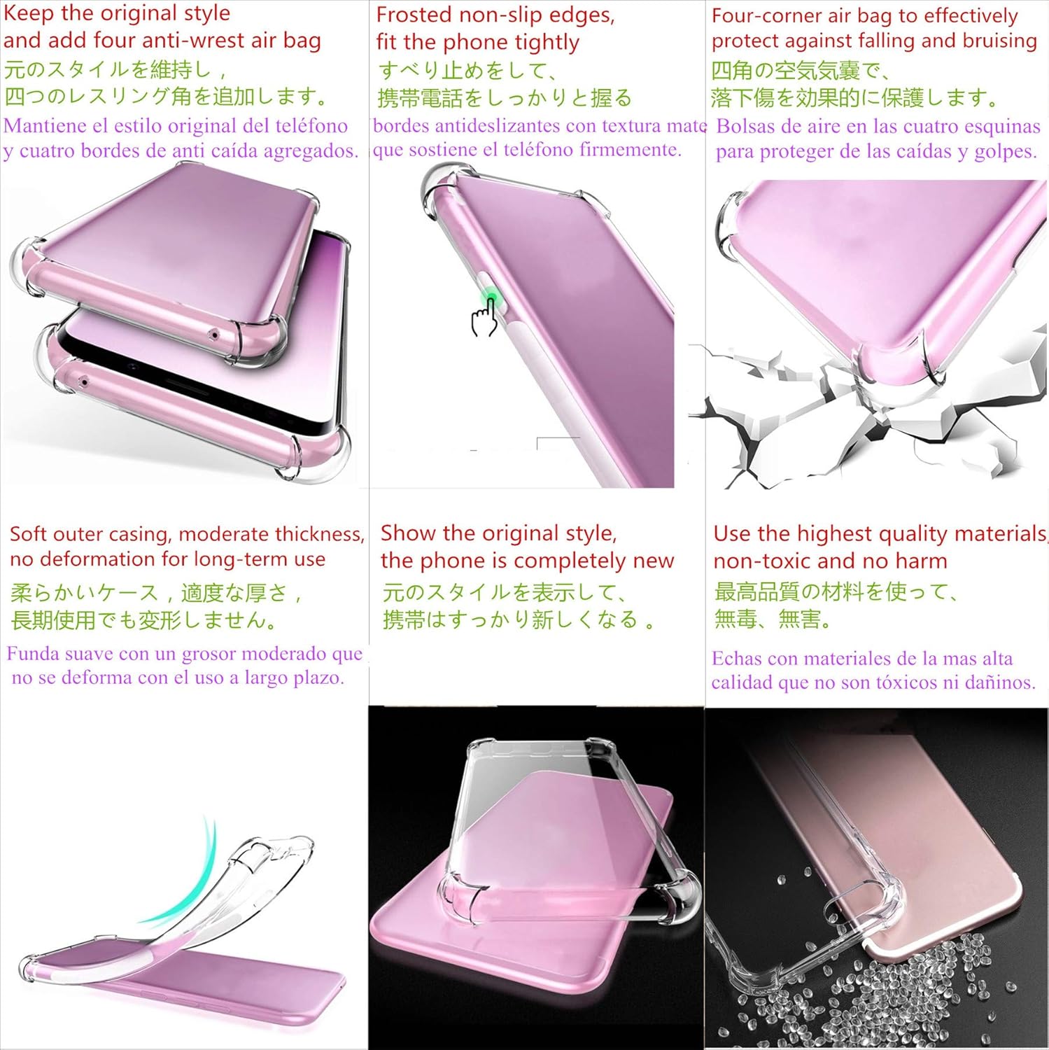 For Xiaomi Redmi Note 8 Clear TPU Four Corners Soft Transparent Case - Image 7
