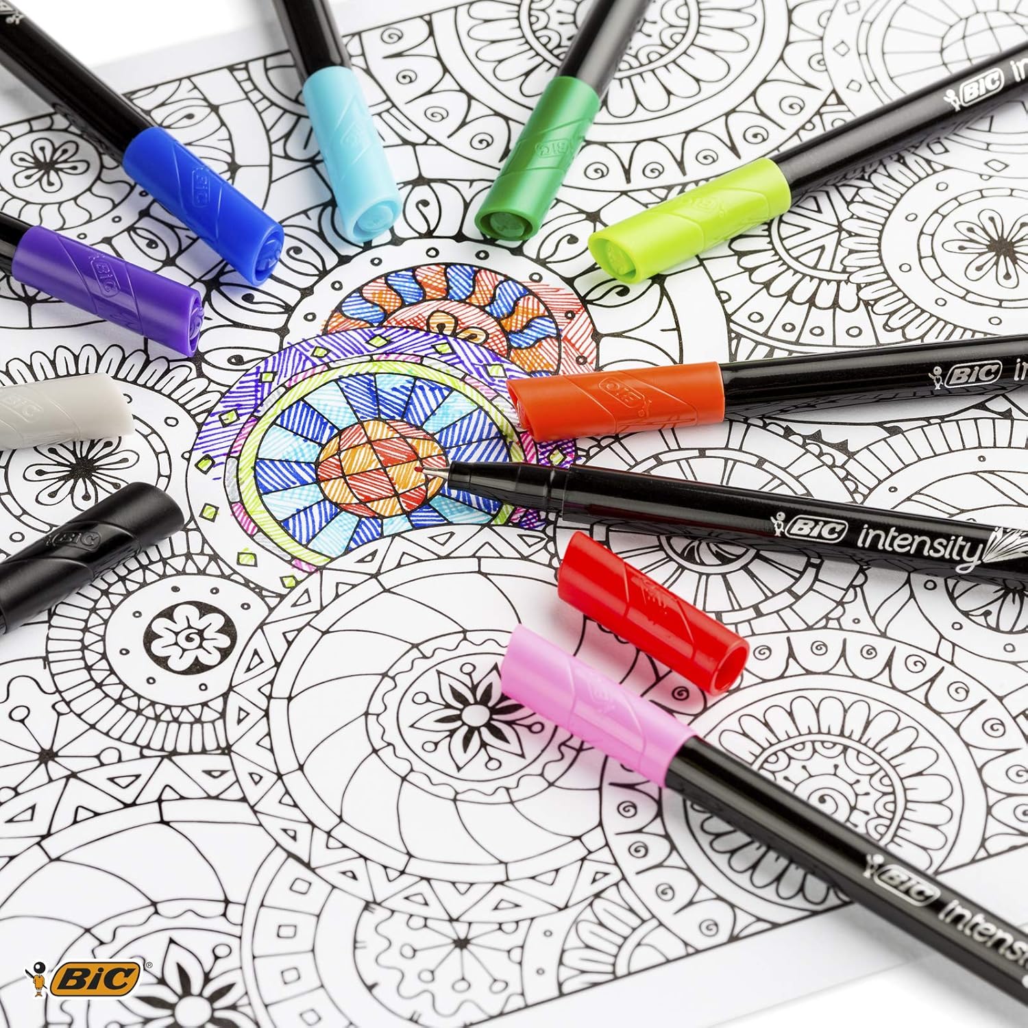 BIC Intensity Fine Felt Tip Pens Fine Point (0.8 mm) - Assorted Pastel (6 Pack) - Image 3