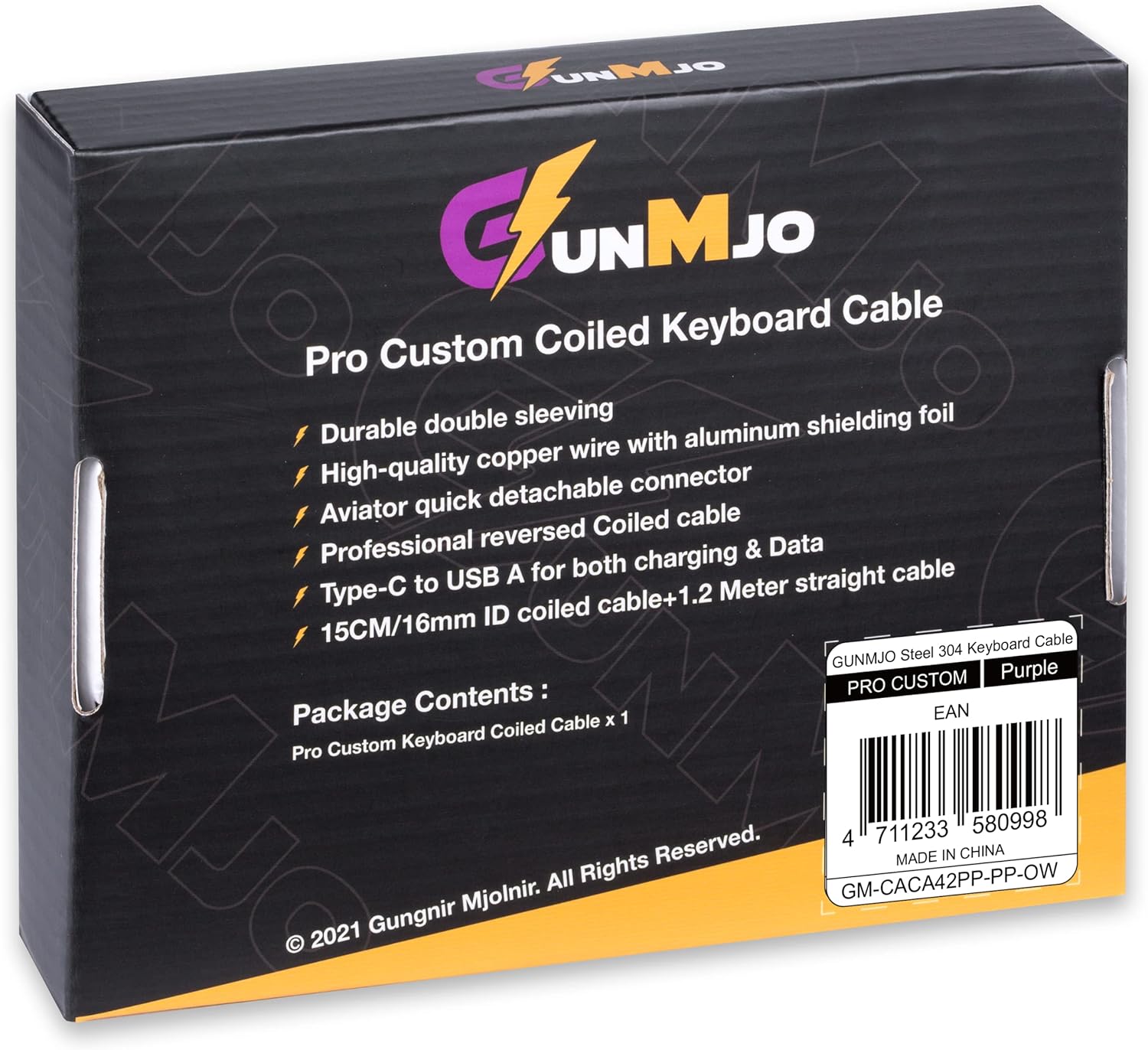 304 Stainless Steel Straight USB C Cable for Gaming Keyboard, Mechanical Key - Image 6