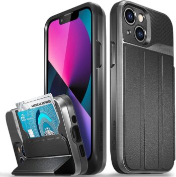 Apple iPhone 13 Mini (5.4"), Military Grade Drop Protection Flip Leather Case
