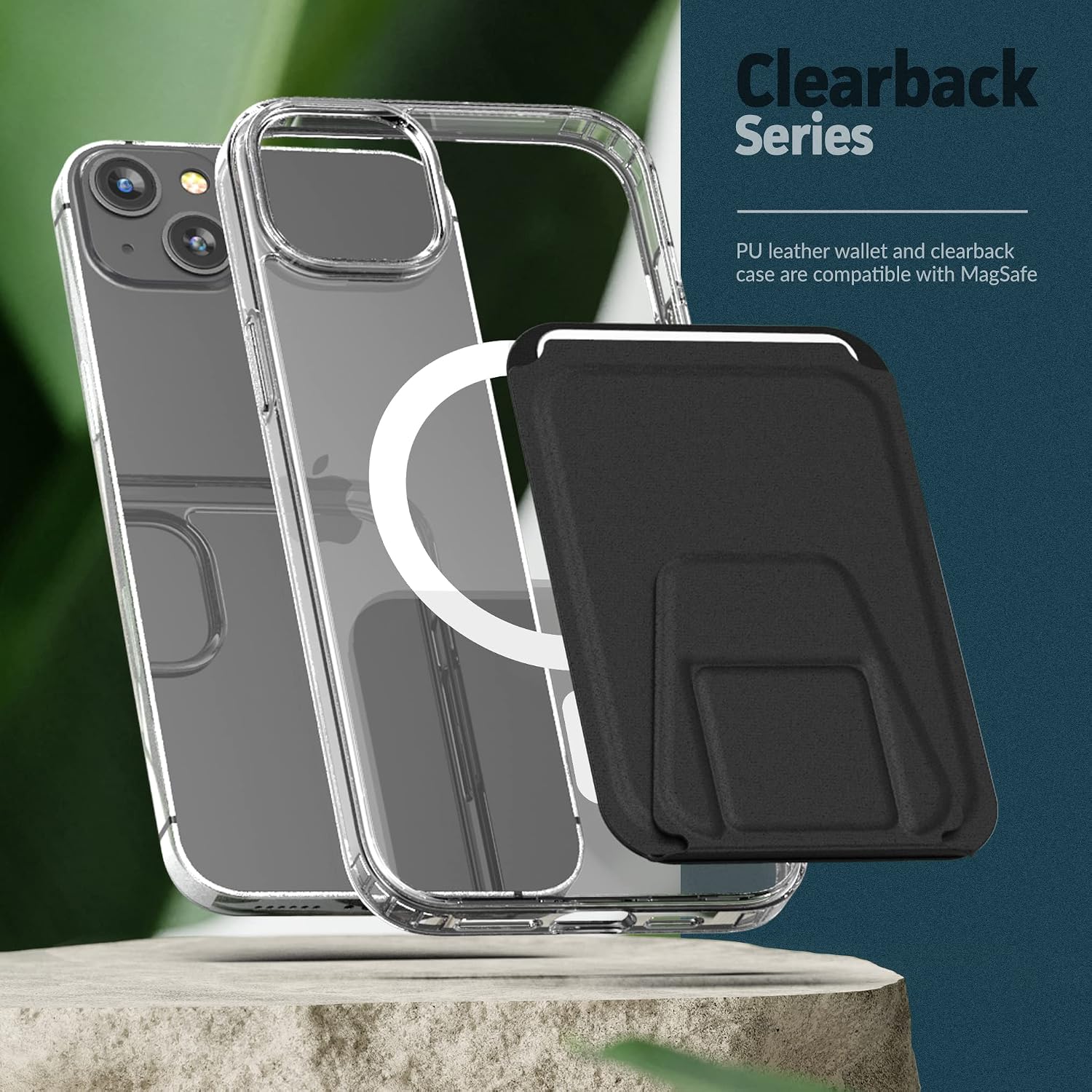 Kickstand Card Holder Magnetic Wallet Case Designed for iPhone 14 - Image 7