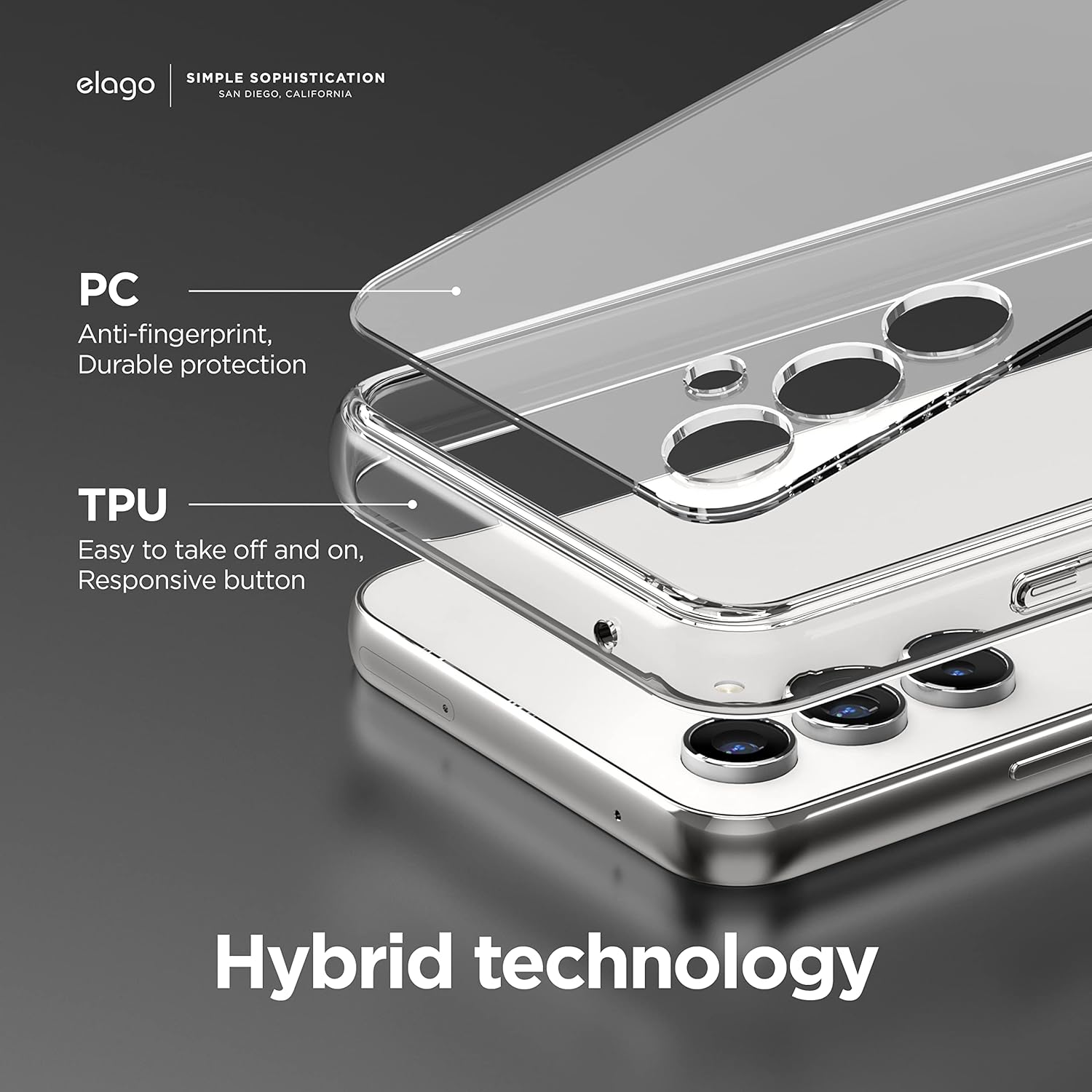 Hybrid TPU Clear Case Compatible with Samsung Galaxy A54 - Image 3