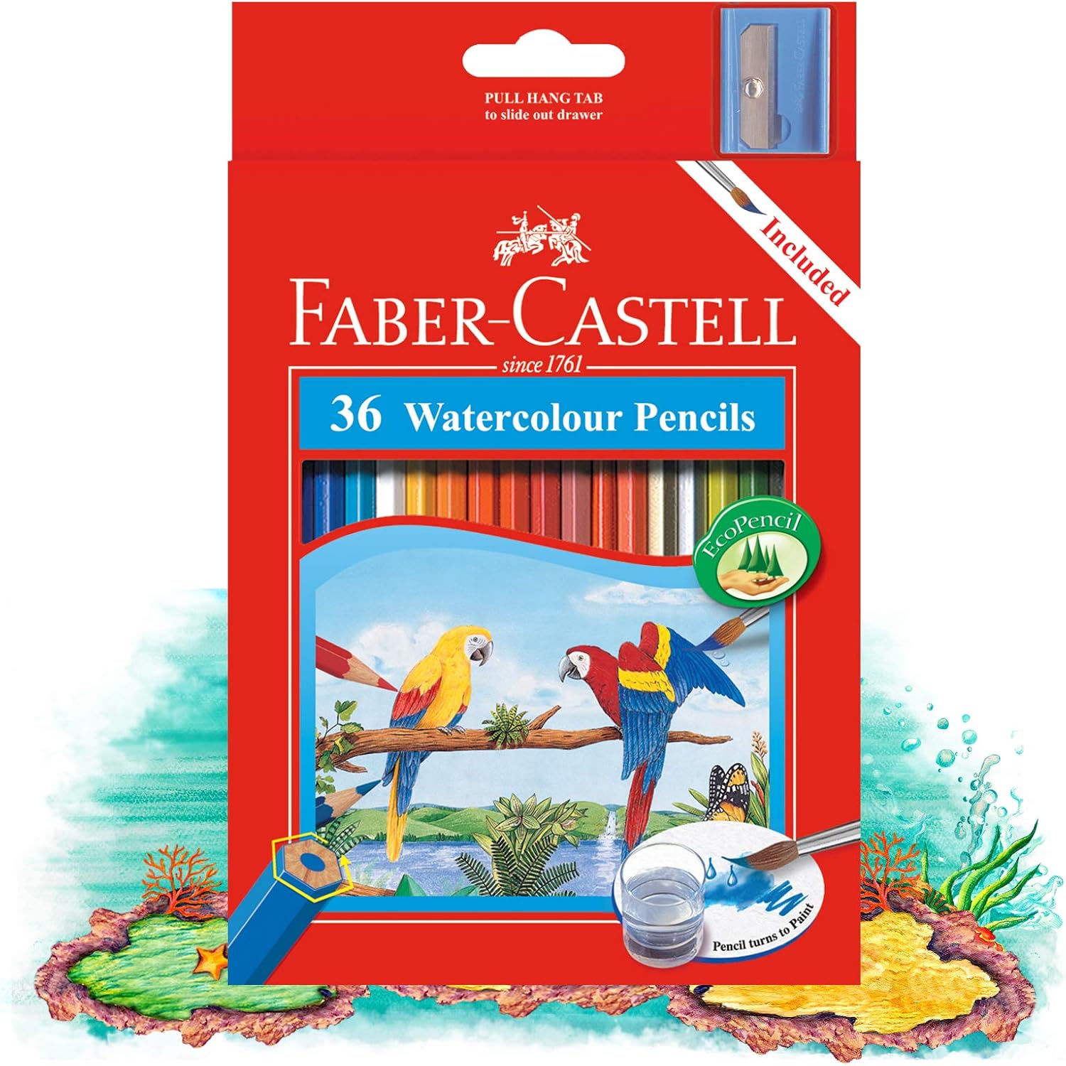 Faber-Castell Vibrant Watercolor Pencils, Assorted – Pack of 36, (16-114466) - Image 2