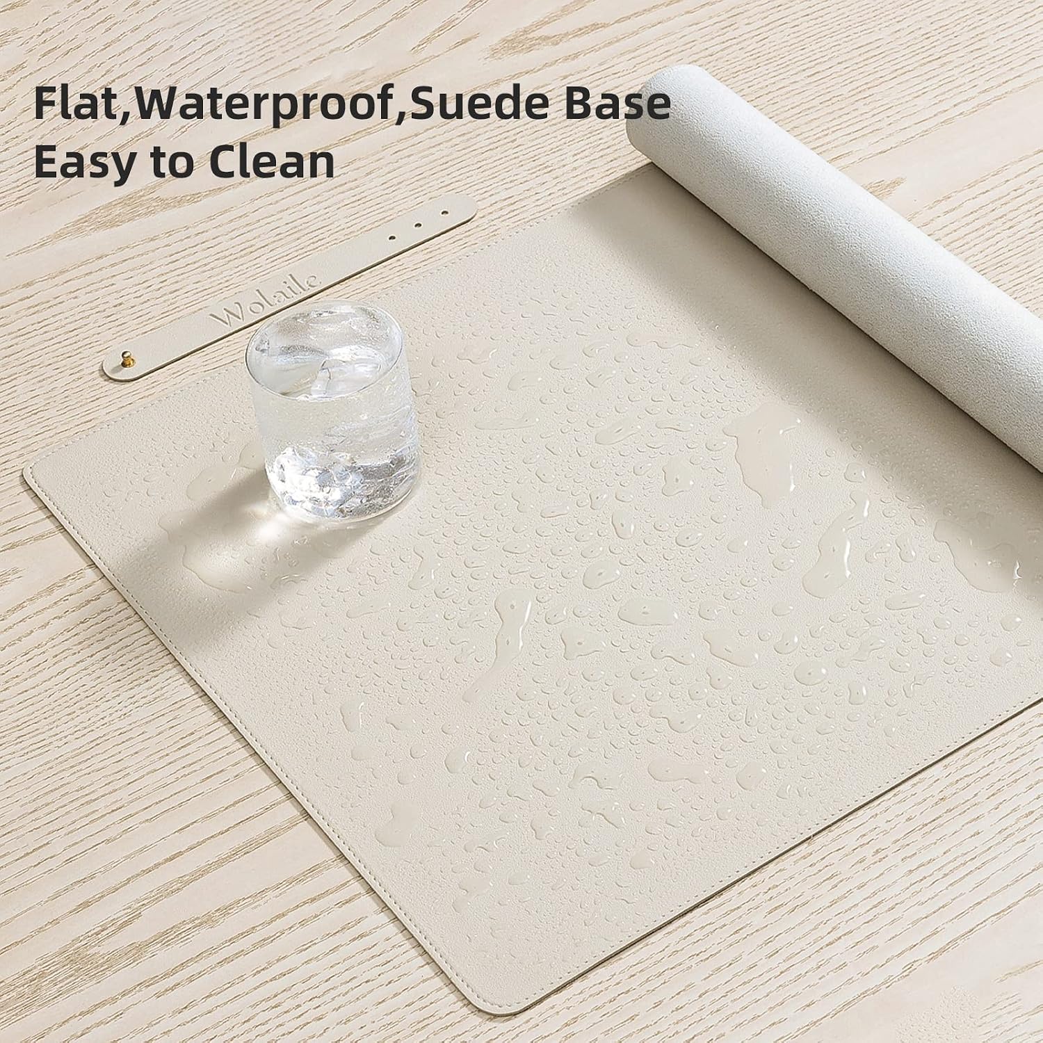 Leather Desk Pad Blotter, 36x17 inch Big Keyboard Mouse Pad,Waterproof Non-Slip - Image 3