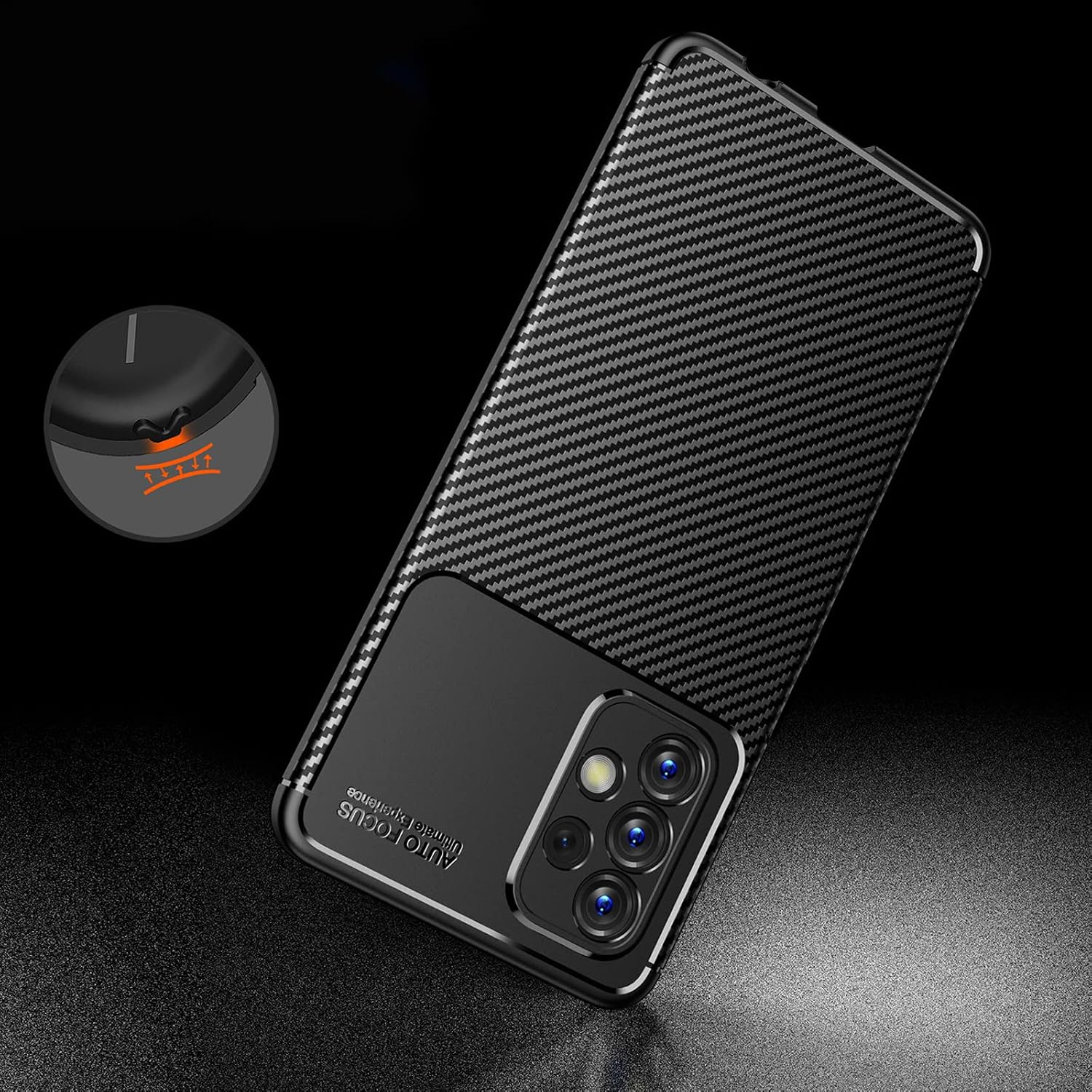 Samsung Galaxy A33 5G, Protective Carbon Fiber Lightweight Ultra Thin Slim Case - Image 4