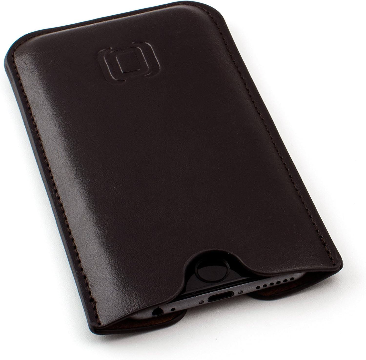 For iPhone SE 3 (2022), 13/12 Mini, SE 2 (2020) Synthetic Leather - Dark Brown - Image 9