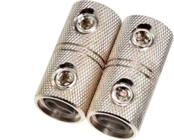 Series Wire Coupler Terminal Butt Connector with Set Screws 2 Pack 1/0