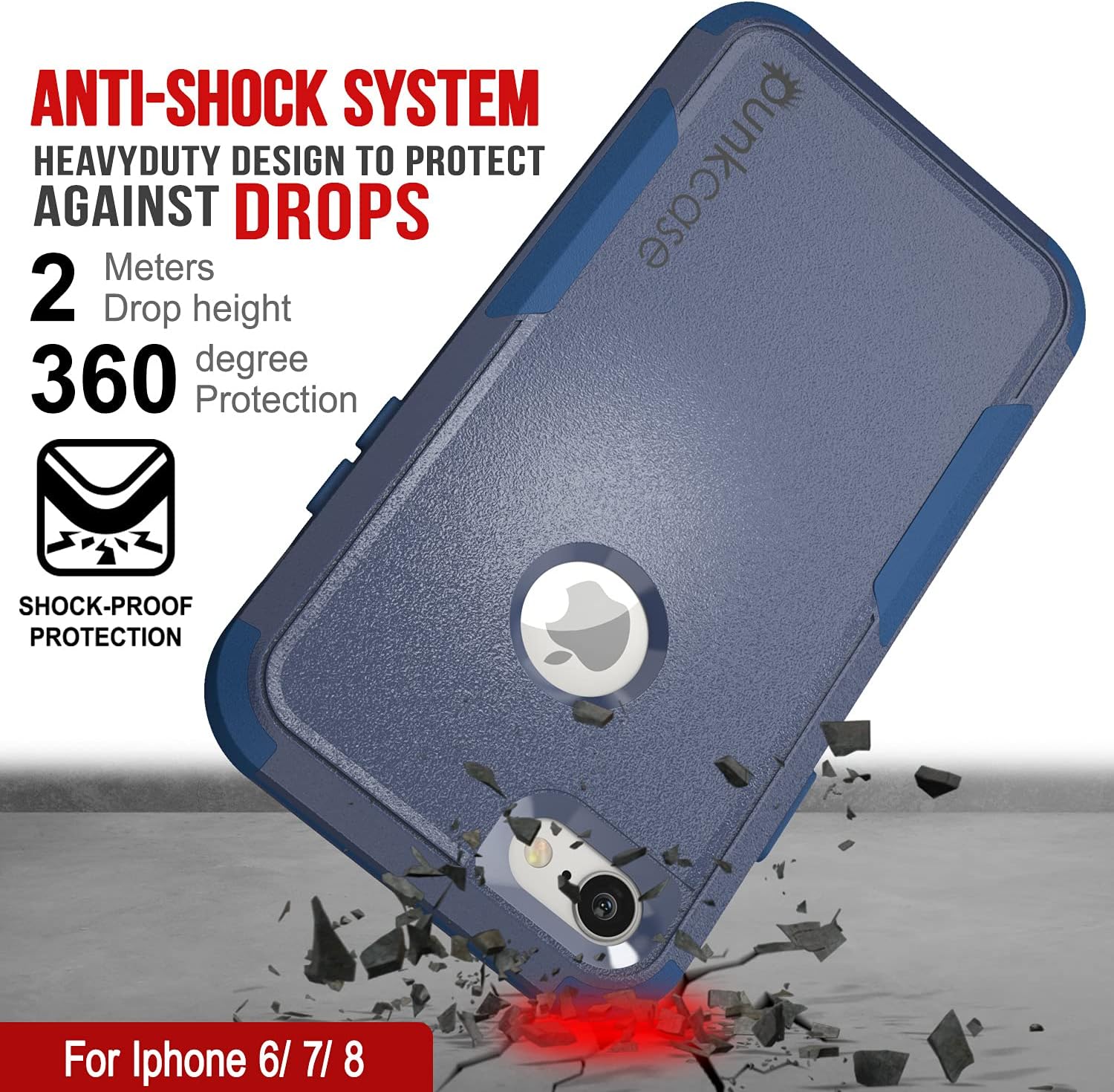 iPhone 8 Belt Clip Holster 4-1 Rugged & Protective Multilayer Phone Case - Image 7