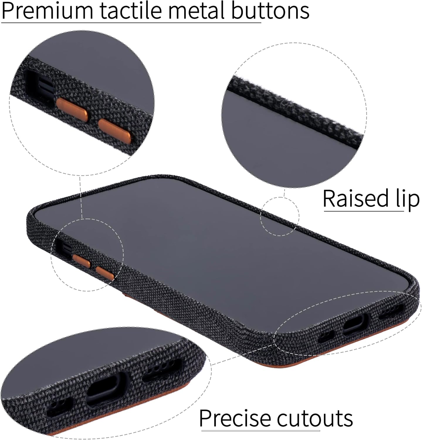 For iPhone 15 Built-in Metal Plate for Magnetic Mounting, Leather Wallet Case - Image 5