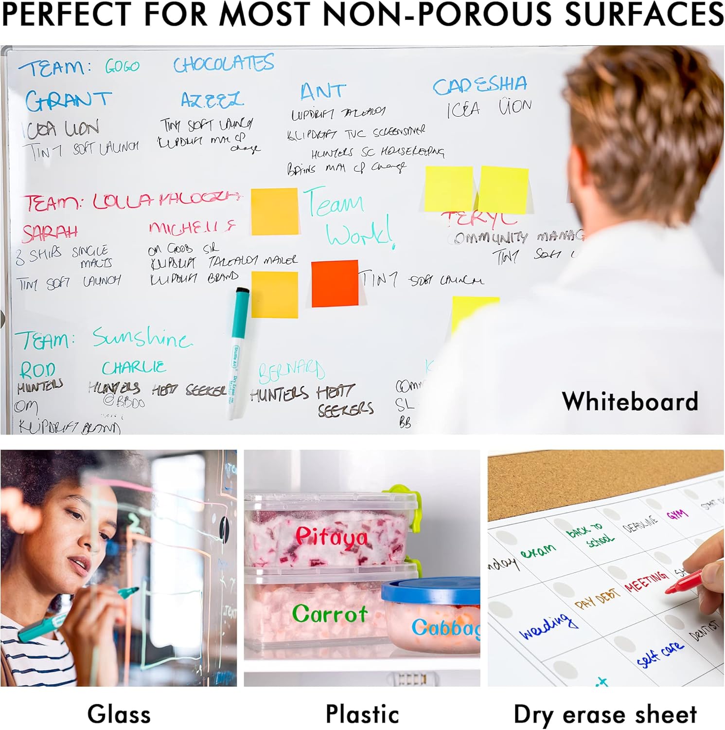 Dry Erase Markers, Shuttle Art 20 Colors Magnetic Whiteboard Markers with Erase - Image 4