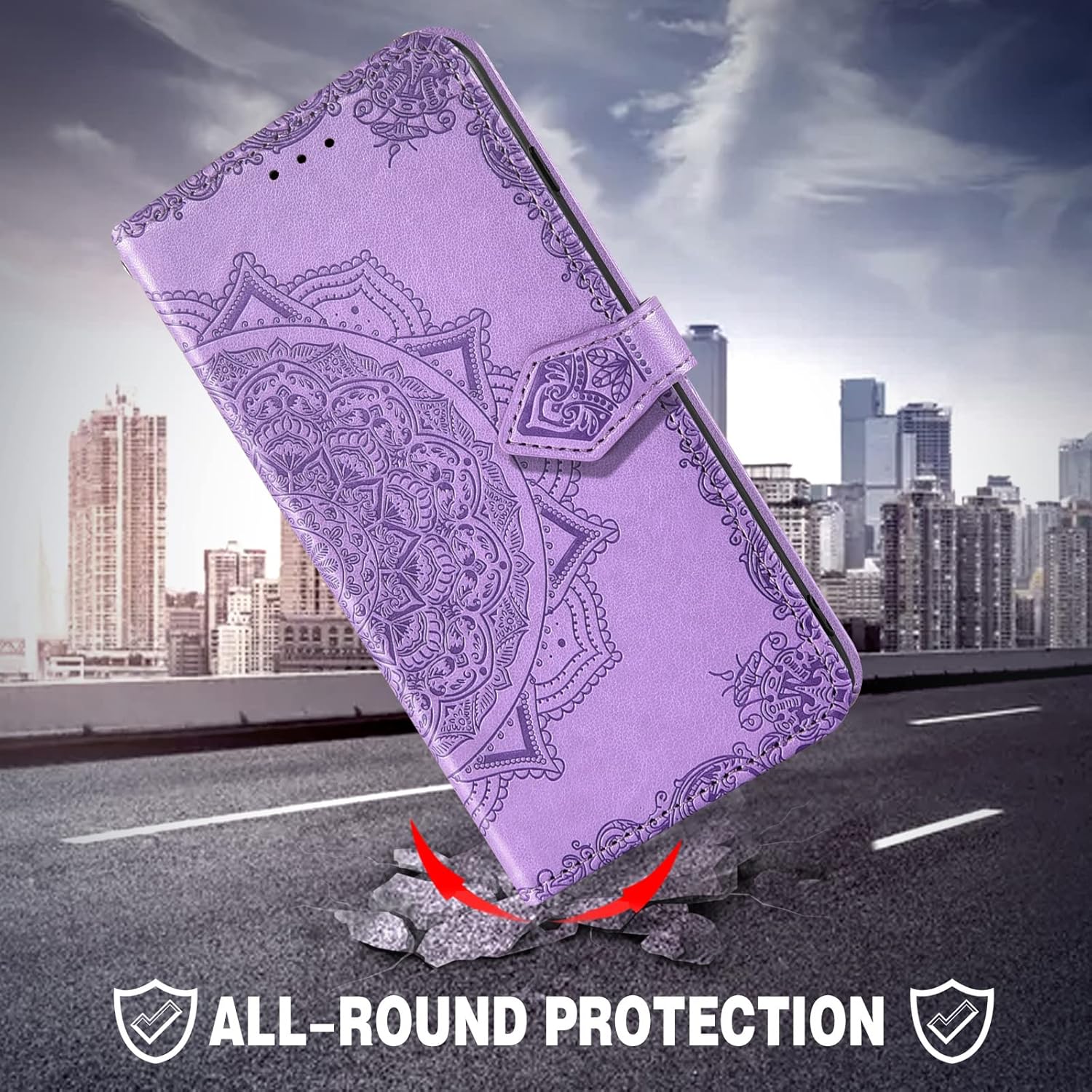 For Motorola Moto G100 5G Tempered Glass Screen Protector Flip Wallet Case - Image 7