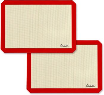 Silicone Baking Mats Set of 2, Non-stick Food Safe, 100% Non-stick Reusable