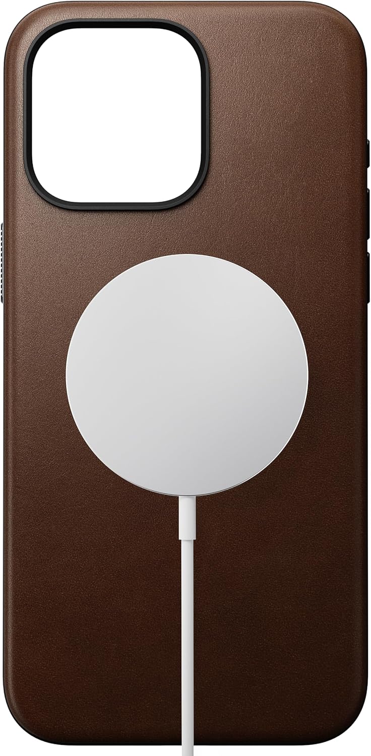 Modern Eco Leather Case for iPhone 15 Pro Max, Brown - Image 2