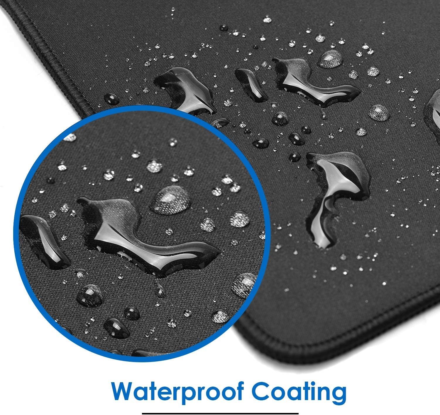 Extended Gaming Mouse Pad with Stitched Edges, Non-Slip Rubber - 80x30cm BLACK - Image 5