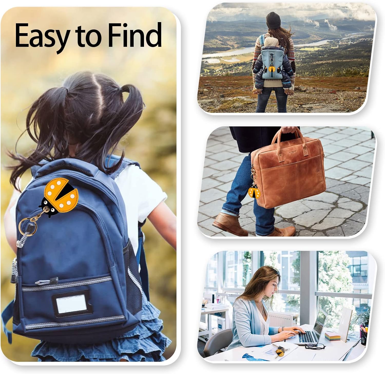 Leather Keychain Case Holder Compatible with Apple AirTag - Image 6