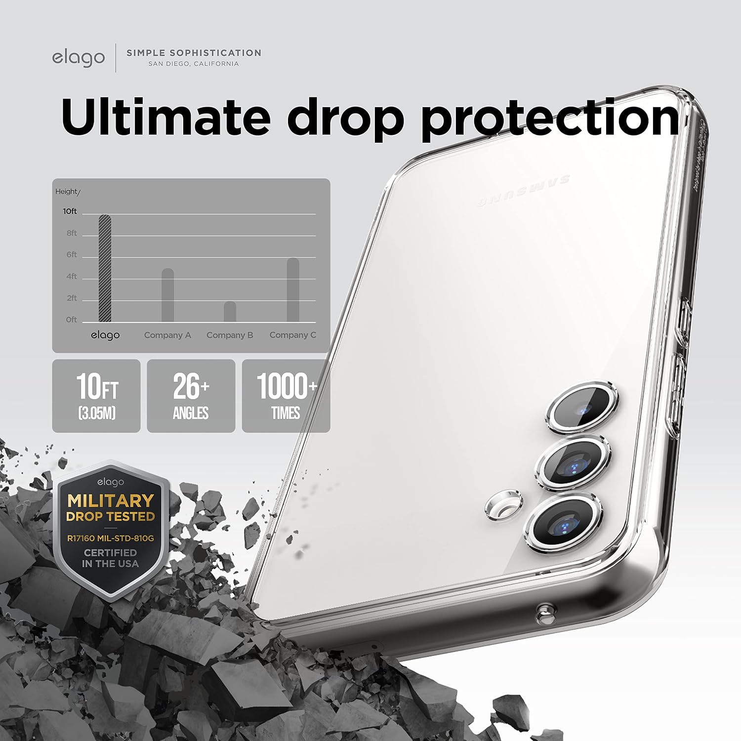 Hybrid TPU Clear Case Compatible with Samsung Galaxy A54 - Image 6