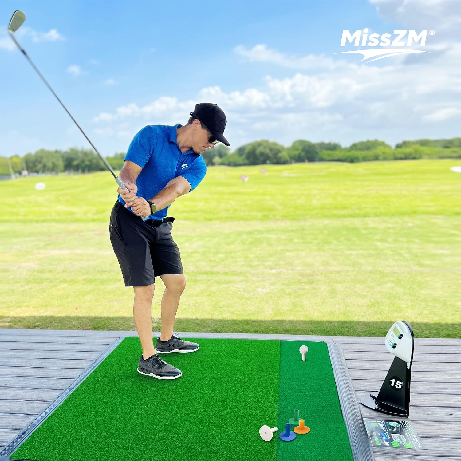 Golf Rubber Tees castle Driving Putting chipping Range Mixed size Practice Mat - Image 9