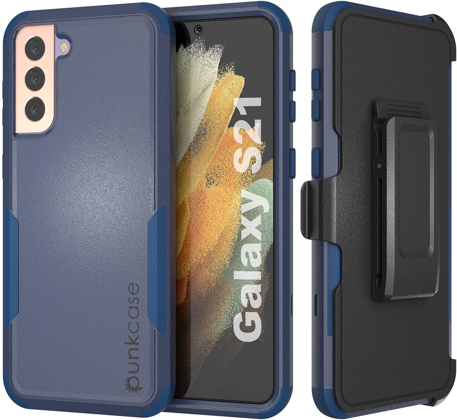 Galaxy S21 Belt Clip Holster 4-1 Rugged & Protective Multilayer Phone Case
